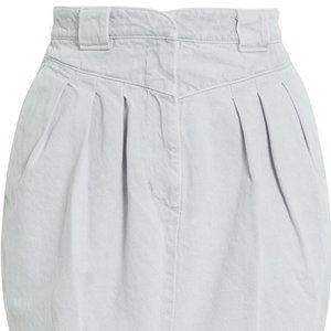 Iro Senti Pleated Denim Skirt Light Gray Size 38